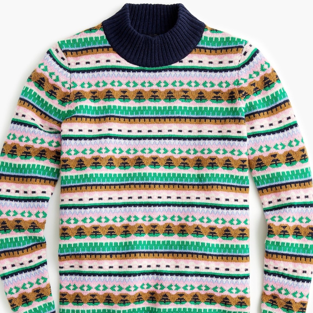 J. Crew Multicolor Fair Isle Sweater